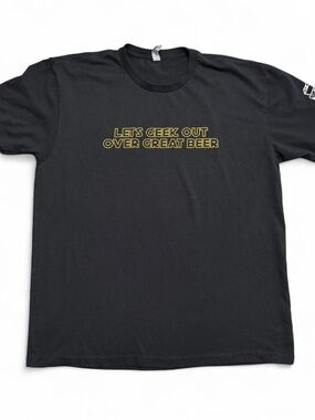 Next Level Apparel | Lets Geek Out Over Great Beer Tee | Black | Size M